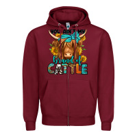 Burgundy you ain't my brand of cattle longhaired cow Zipper Hoodie - Jasminsmagicworld