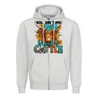 Dove Grey you ain't my brand of cattle longhaired cow Zipper Hoodie - Jasminsmagicworld