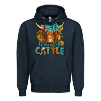 Navy you ain't my brand of cattle longhaired cow Zipper Hoodie - Jasminsmagicworld