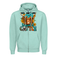 Seafoam you ain't my brand of cattle longhaired cow Zipper Hoodie - Jasminsmagicworld