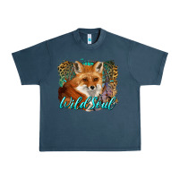 Midnight Navy wild soul fox with dream catcher Urban Heavy Tee - BarkalooDesign