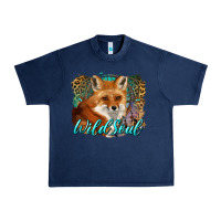 Navy wild soul fox with dream catcher Urban Heavy Tee - BarkalooDesign