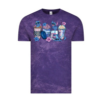 Cloud Purple stitch coffee cups Vintage Tee - Zillion Design Studio