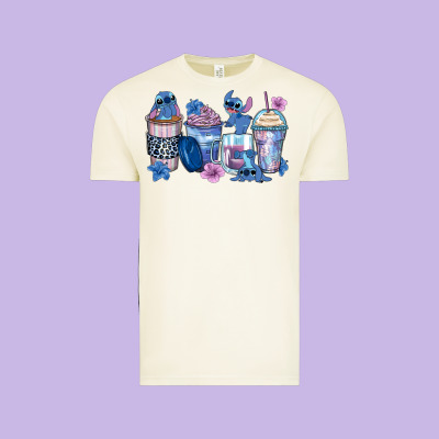 Stitch Coffee Cups Vintage Tee Designed By Zillion Design Studio