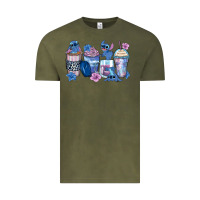 Vintage Olive stitch coffee cups Vintage Tee - Zillion Design Studio