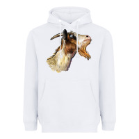 White Tennessee Goat Head Heavyweight Hoodie - LillyAllenDesigns