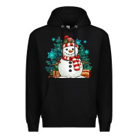 Black christmas snowman Premium Hoodie - MaliasSmallBusiness