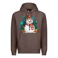 Coffee christmas snowman Premium Hoodie - MaliasSmallBusiness