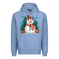 Colony Blue christmas snowman Premium Hoodie - MaliasSmallBusiness