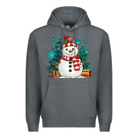 Rock christmas snowman Premium Hoodie - MaliasSmallBusiness