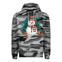 Slate Camo christmas snowman Premium Hoodie - MaliasSmallBusiness