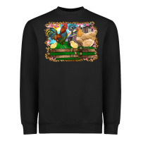Black Happy easter rooster chicken and chick Heavyweight Sweatshirt - RanaPortraitStore