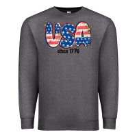 Charcoal Heather usa since 1776 Premium Sweatshirt - MaliasSmallBusiness