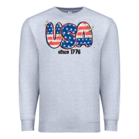 Heather Grey usa since 1776 Premium Sweatshirt - MaliasSmallBusiness