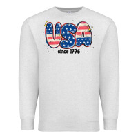 Oatmeal Heather usa since 1776 Premium Sweatshirt - MaliasSmallBusiness