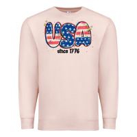 Pale Pink usa since 1776 Premium Sweatshirt - MaliasSmallBusiness