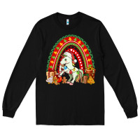 Black Christmas Unicorn Rainbow Long Sleeve Tee - FaDigitalArtStudio