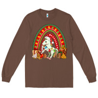 Chestnut Christmas Unicorn Rainbow Long Sleeve Tee - FaDigitalArtStudio