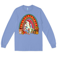 Colony Blue Christmas Unicorn Rainbow Long Sleeve Tee - FaDigitalArtStudio