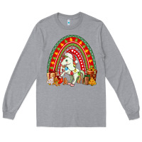 Heather Grey Christmas Unicorn Rainbow Long Sleeve Tee - FaDigitalArtStudio