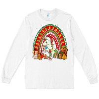 White Christmas Unicorn Rainbow Long Sleeve Tee - FaDigitalArtStudio