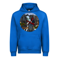 Cobalt Black Angus Family Urban Hoodie - RanaPortraitStore