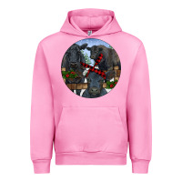 Fuchsia Pink Black Angus Family Urban Hoodie - RanaPortraitStore