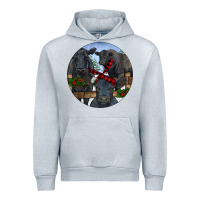 Heather Grey Black Angus Family Urban Hoodie - RanaPortraitStore
