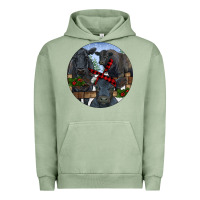 Pigment Oil Green Black Angus Family Urban Hoodie - RanaPortraitStore