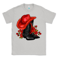 Moon Dust valentines day cowboy boots red  and roses Classic Tee - AdoDesignShop