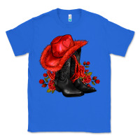 True Royal valentines day cowboy boots red  and roses Classic Tee - AdoDesignShop