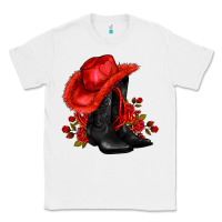 Valentines Day Cowboy Boots Red  And Roses Classic Tee | Teevron