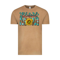 Western Blessed Mom With Sunflower Vintage Tee | Teevron