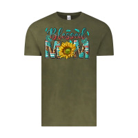 Vintage Olive western blessed mom with sunflower Vintage Tee - texasbilliewilder