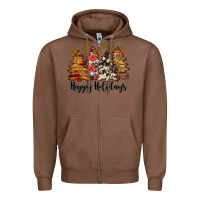 Chestnut happy holidays Zipper Hoodie - JahusDesignShop