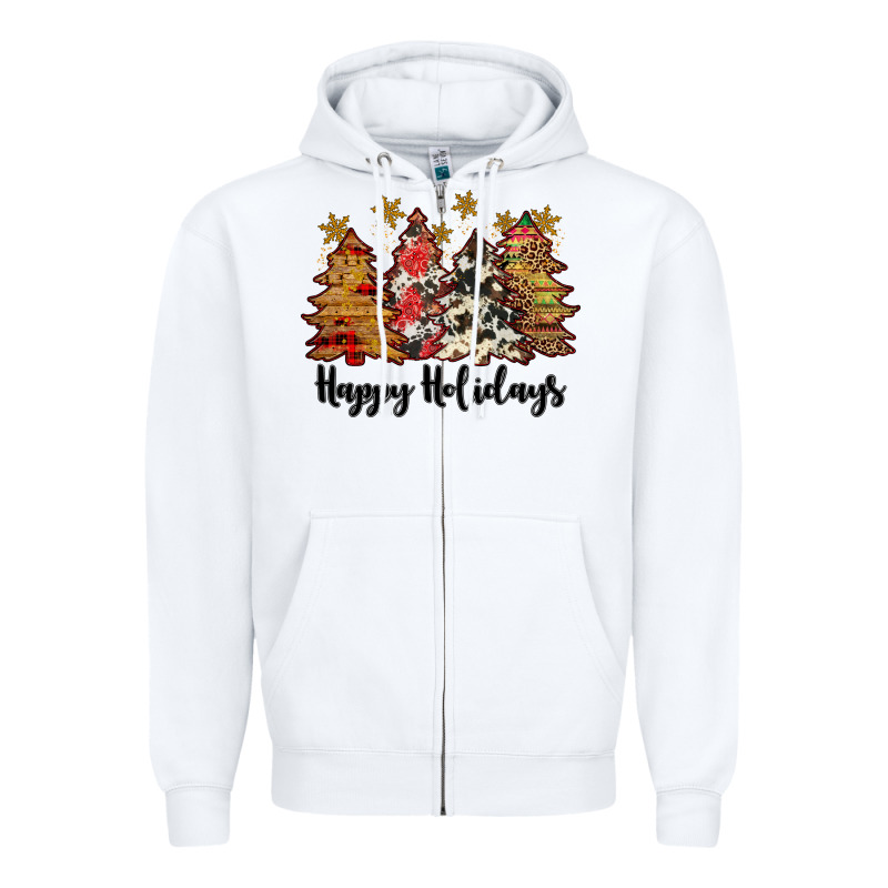 Happy Holidays Zipper Hoodie by JahusDesignShop | Teevron