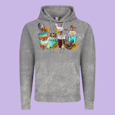 Vintage Hoodie chicken coffee cups
