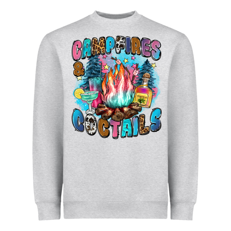 Campfires And Coctails Heavyweight Sweatshirt by Zillion Design Studio | Teevron