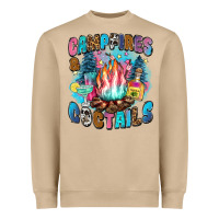 Mushroom campfires and coctails Heavyweight Sweatshirt - Zillion Design Studio