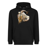 Black kiko goat face Heavyweight Hoodie - LillyAllenDesigns