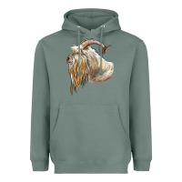 Sage kiko goat face Heavyweight Hoodie - LillyAllenDesigns