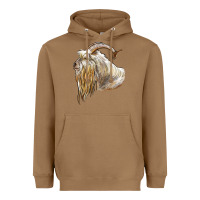 Toasted Coconut kiko goat face Heavyweight Hoodie - LillyAllenDesigns