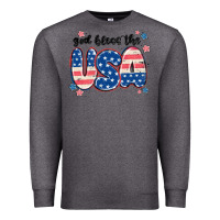 Charcoal Heather god bless america Premium Sweatshirt - MaliasSmallBusiness