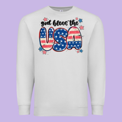 God Bless America Premium Sweatshirt Designed By Maliassmallbusiness