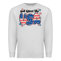 Dove Grey god bless america Premium Sweatshirt - MaliasSmallBusiness