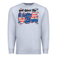 Heather Grey god bless america Premium Sweatshirt - MaliasSmallBusiness