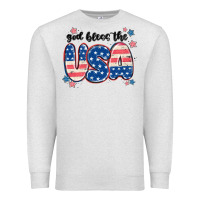 Oatmeal Heather god bless america Premium Sweatshirt - MaliasSmallBusiness