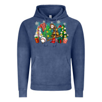 Vintage Denim christmas trees with baseball Vintage Hoodie - Zillion Design Studio