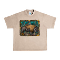 French Oak stay wild aztec bison Urban Heavy Tee - RanaPortraitStore