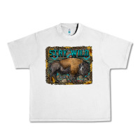 Lunar Rock stay wild aztec bison Urban Heavy Tee - RanaPortraitStore